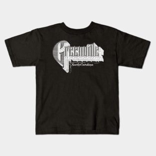 Vintage Greenville, NC Kids T-Shirt